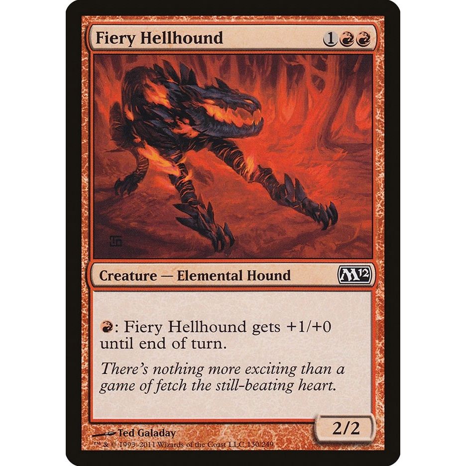 Image for Fiery Hellhound (130) (M12) - Magic: The Gathering