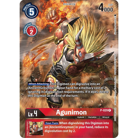 Image for Agunimon - P-029 (2nd Anniversary Frontier Card) (P-029 P) (D-PR) - Digimon Card Game