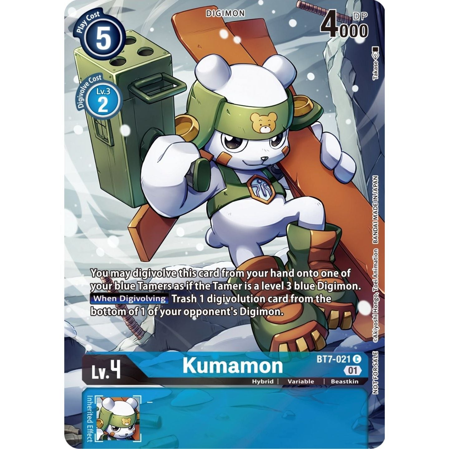 Image for Kumamon (2nd Anniversary Frontier Card) (BT7-021 C) (BT07) - Digimon Card Game