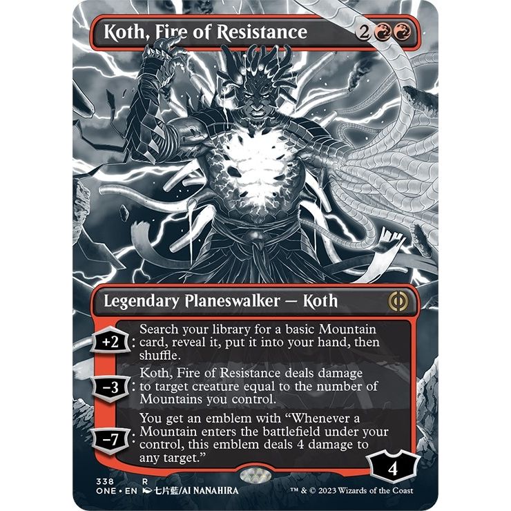 Image for Koth, Fire of Resistance (Borderless) (338) (ONE) - Magic: The Gathering