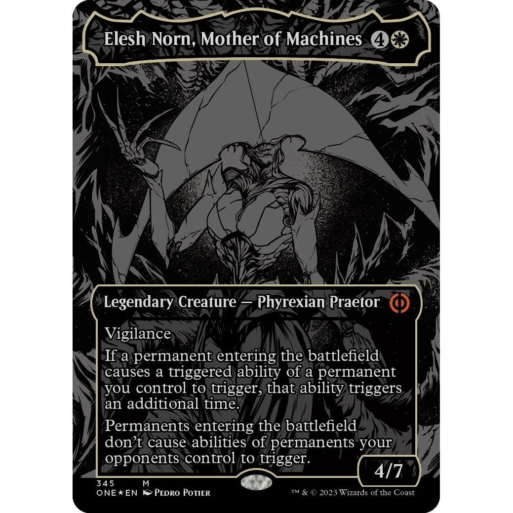 Image for Elesh Norn, Mother of Machines (Oil Slick Raised Foil) (345) (ONE) - Magic: The Gathering