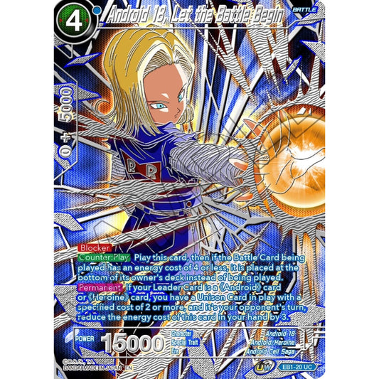 Image for Android 18, Let the Battle Begin (EB1-20) (CSV3) - Dragon Ball Super: Masters
