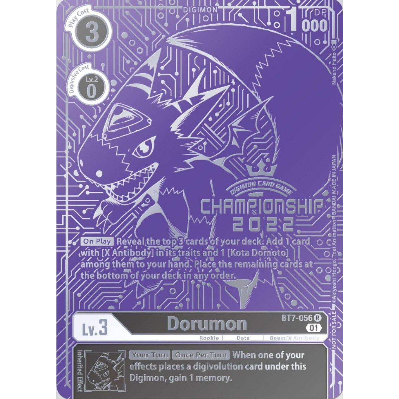 Image for Dorumon (2022 Championship Finals Top 16) (BT7-056 R) (BT07) - Digimon Card Game