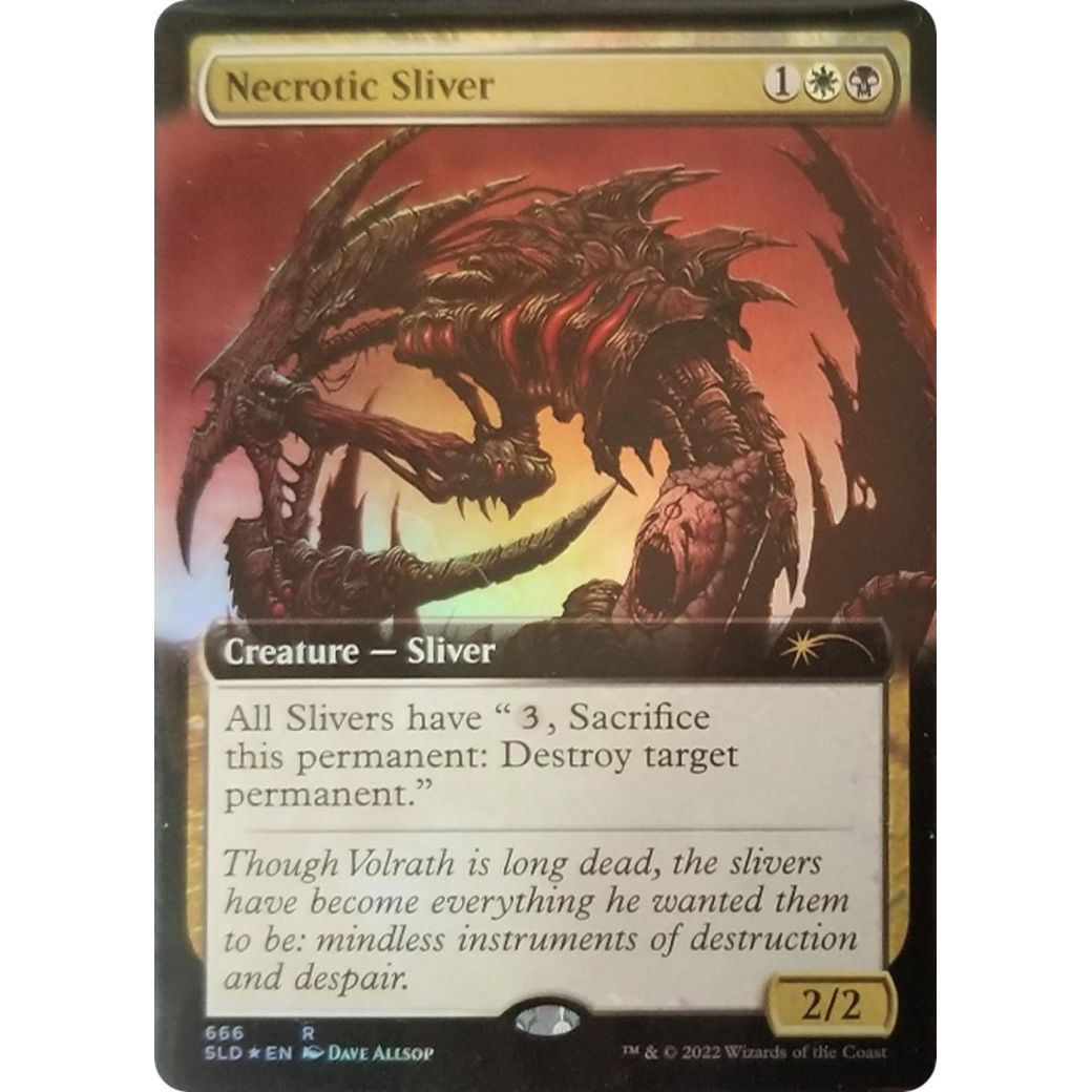 Image for Necrotic Sliver (Extended Art) (666) (SLD) - Magic: The Gathering