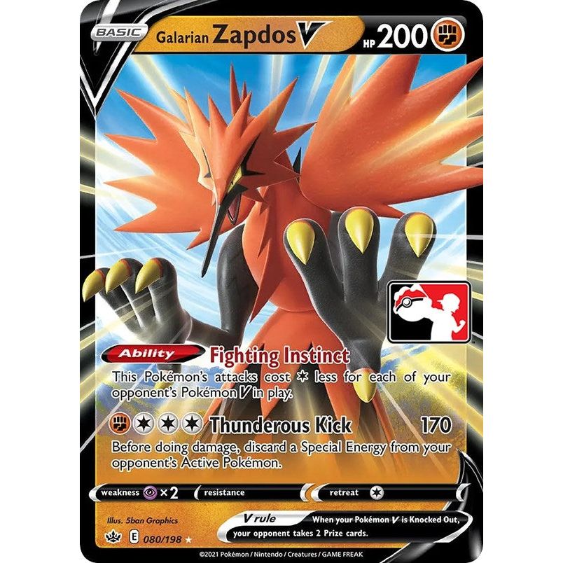 Image for Galarian Zapdos V (080/198) - Pokemon