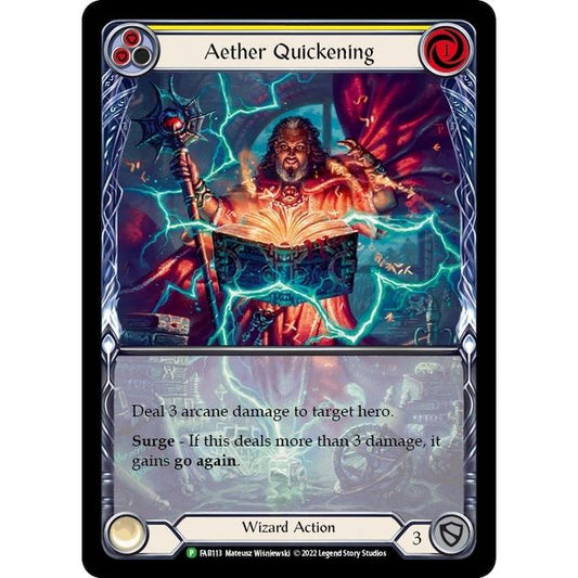 Image for Aether Quickening (Yellow) - FAB113 (FAB113) (PR) - Flesh and Blood TCG