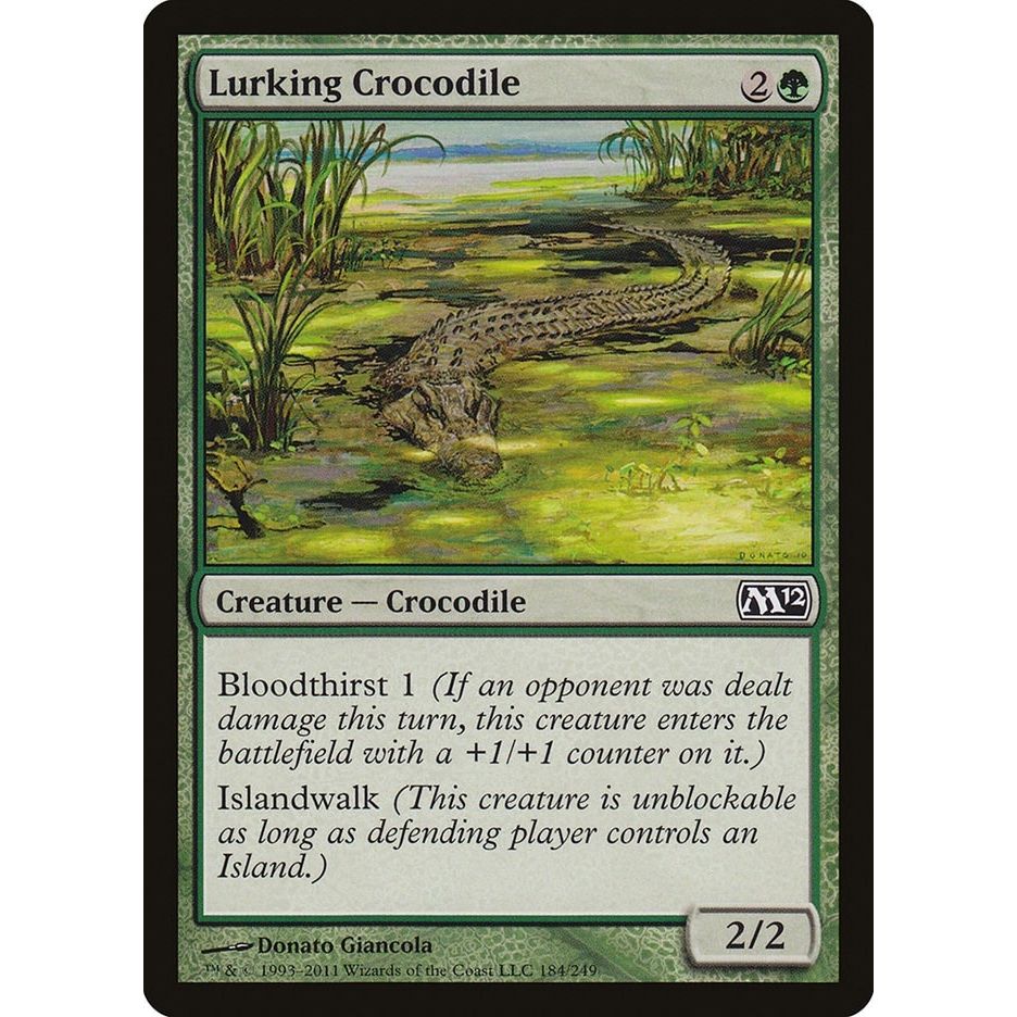 Image for Lurking Crocodile (184) (M12) - Magic: The Gathering
