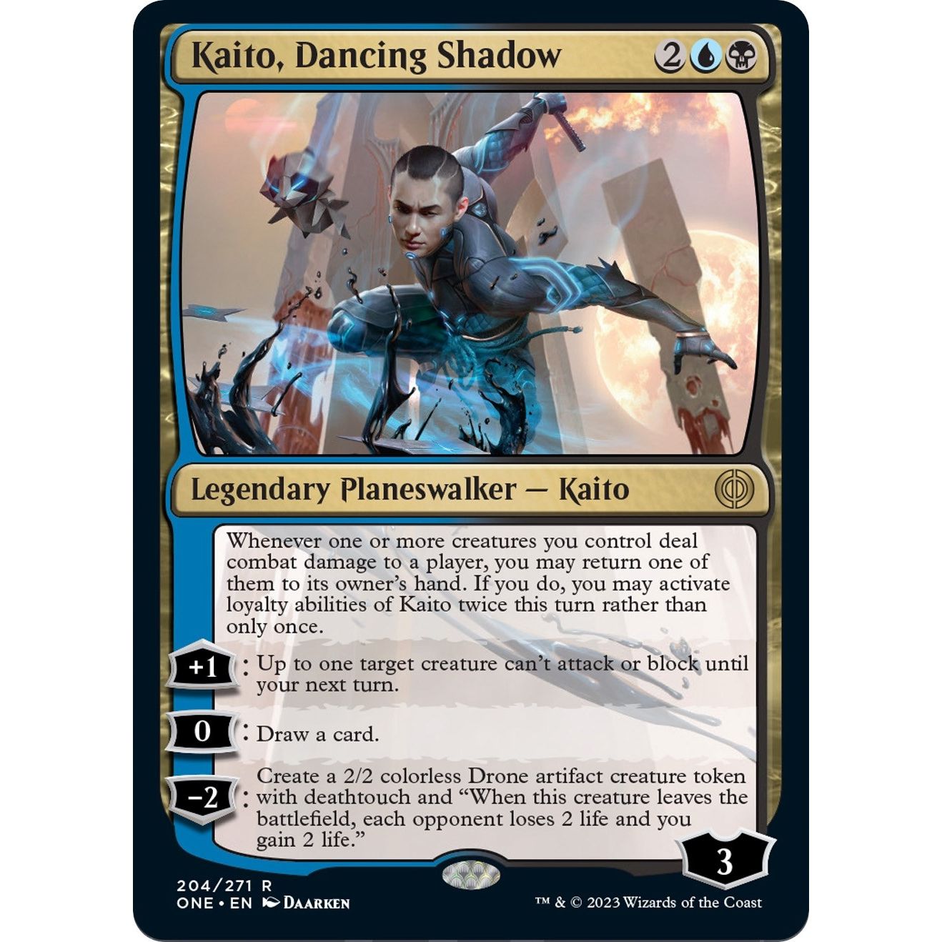 Image for Kaito, Dancing Shadow (204) (ONE) - Magic: The Gathering