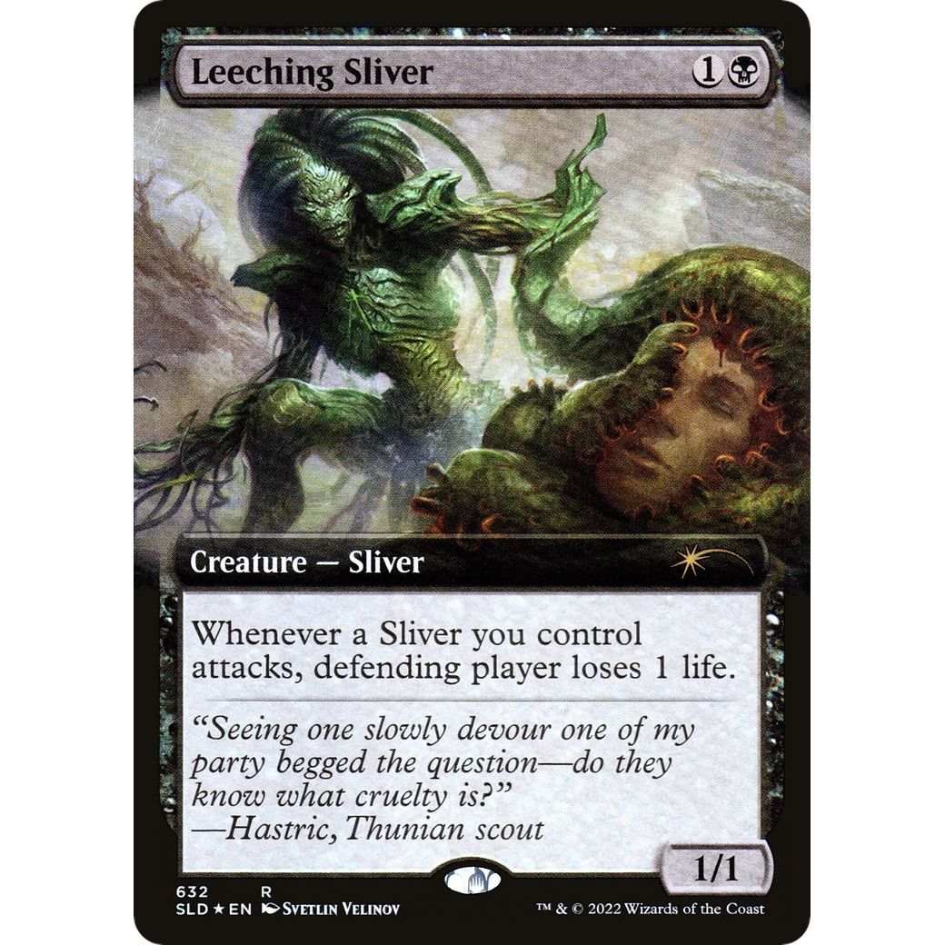 Image for Leeching Sliver (Extended Art) (632) (SLD) - Magic: The Gathering