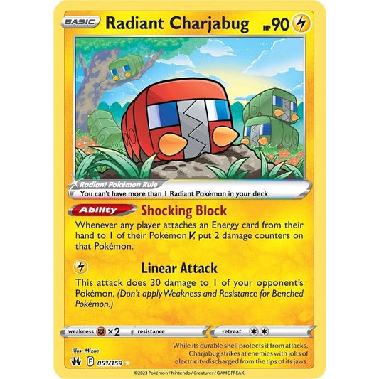 Image for Radiant Charjabug (051/159) (CRZ) - Pokemon