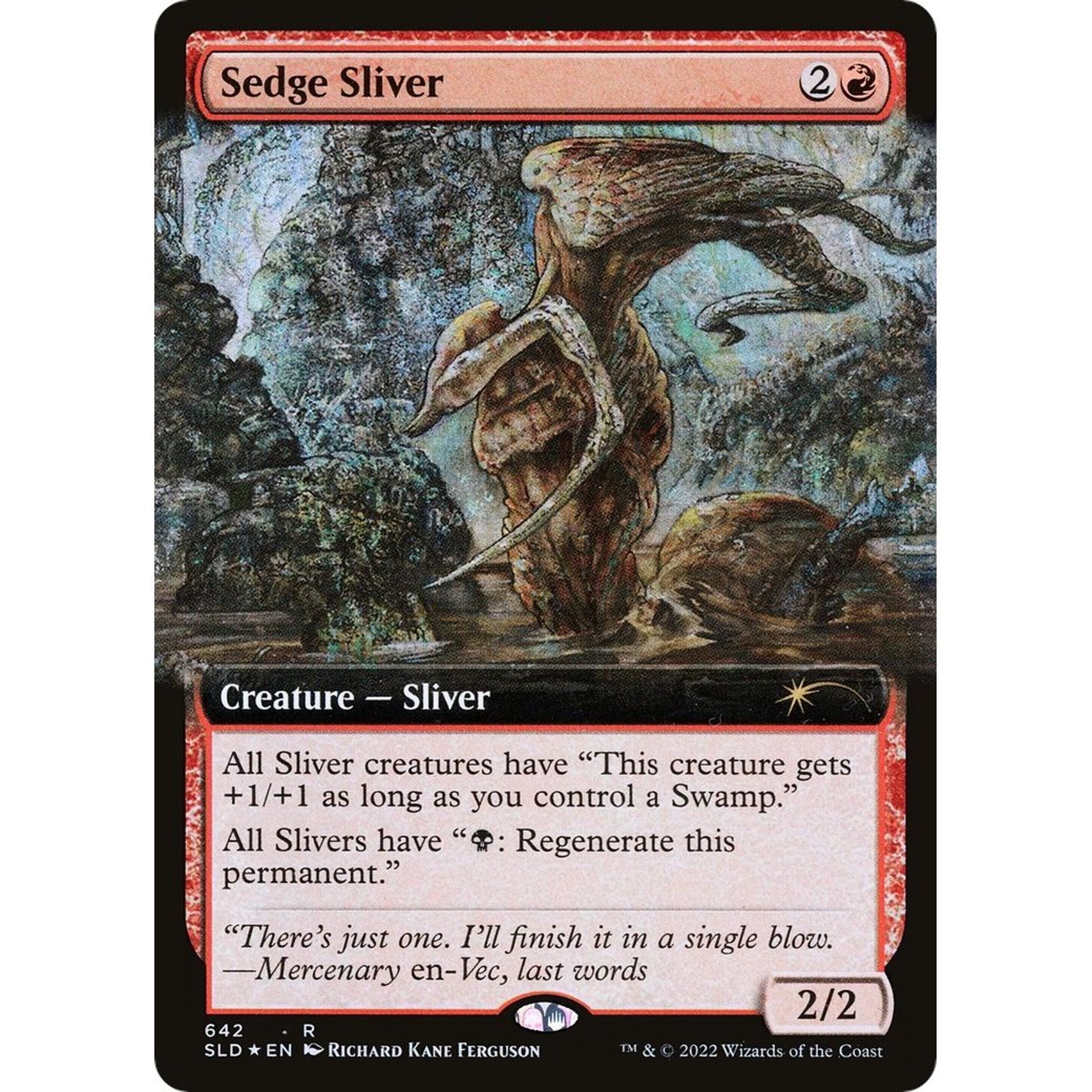 Image for Sedge Sliver (Extended Art) (642) (SLD) - Magic: The Gathering