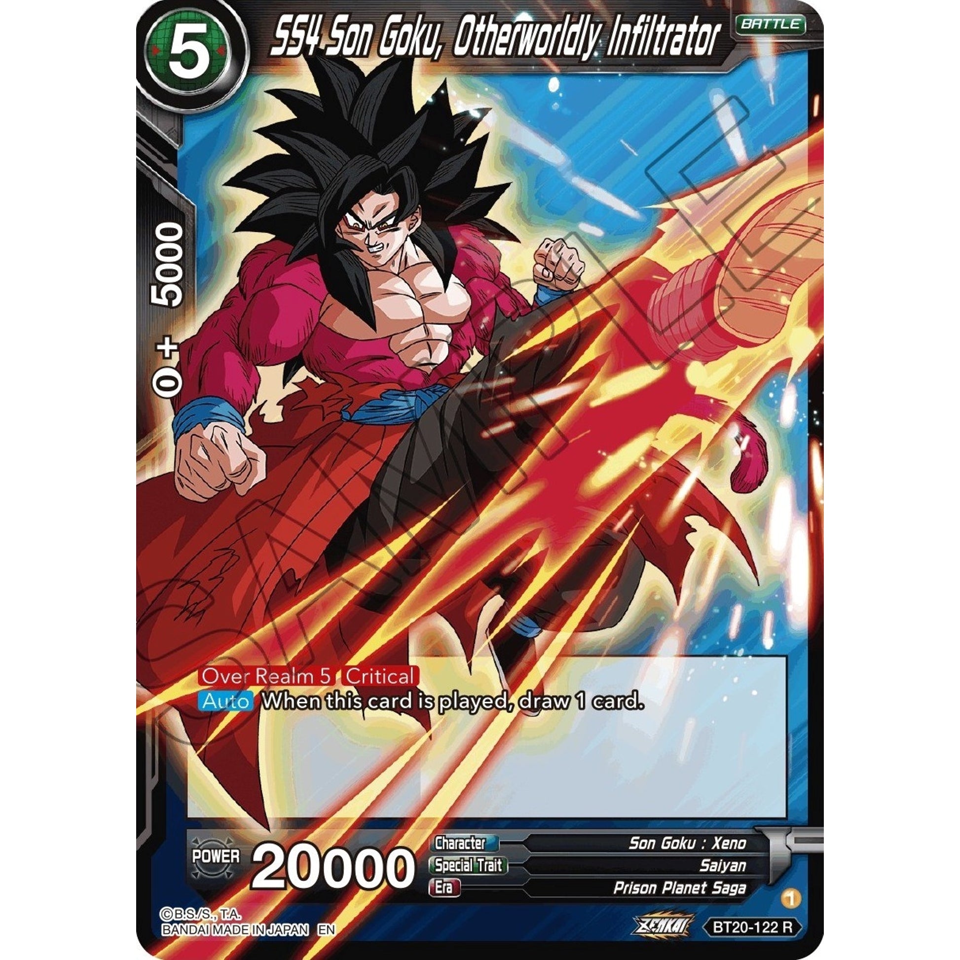 Image for SS4 Son Goku, Otherworldly Infiltrator (BT20-122) (DBS-B20) - Dragon Ball Super: Masters