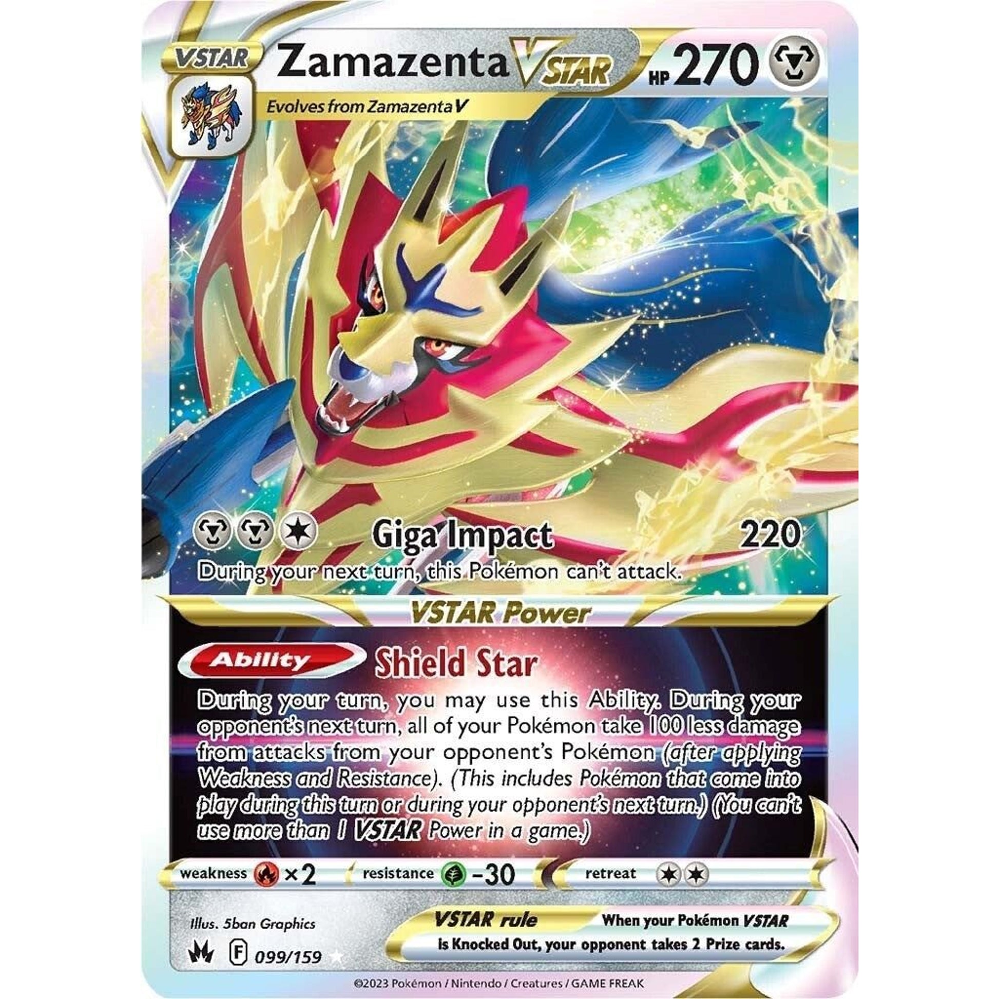 Image for Zamazenta VSTAR (099/159) (CRZ) - Pokemon