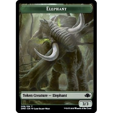 Image for Elephant // Elemental Double-Sided Token (9 // 6) (DMR) - Magic: The Gathering