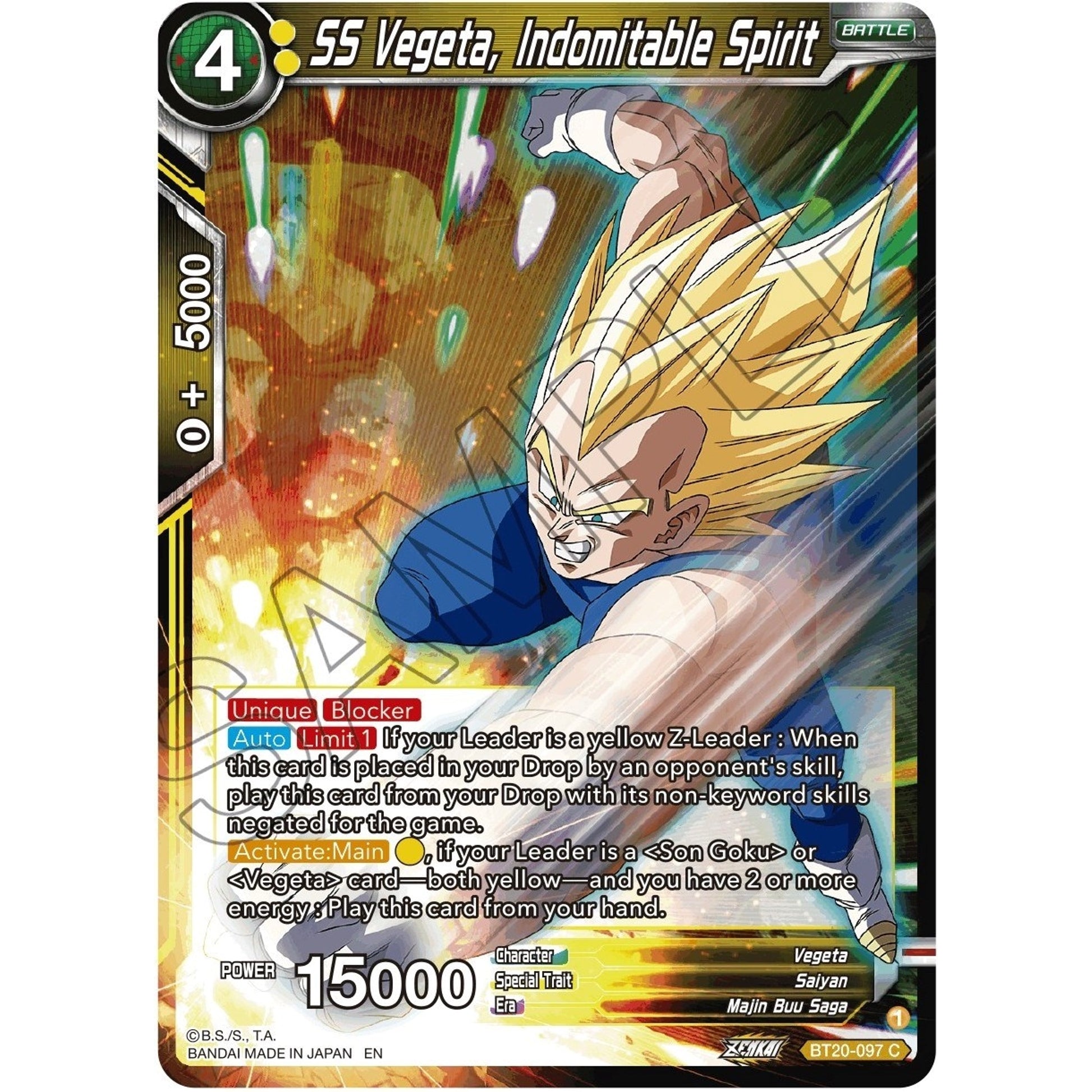 Image for SS Vegeta, Indomitable Spirit (BT20-097) (DBS-B20) - Dragon Ball Super: Masters