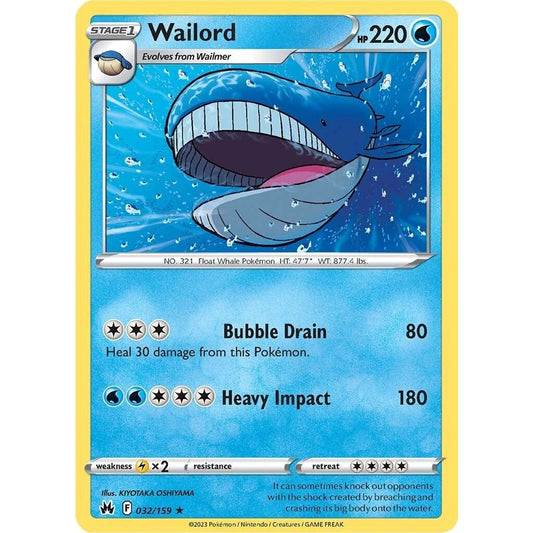 Image for Wailord (032/159) (CRZ) - Pokemon