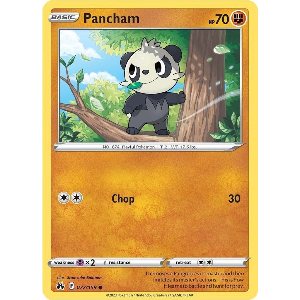 Image for Pancham (072/159) (CRZ) - Pokemon