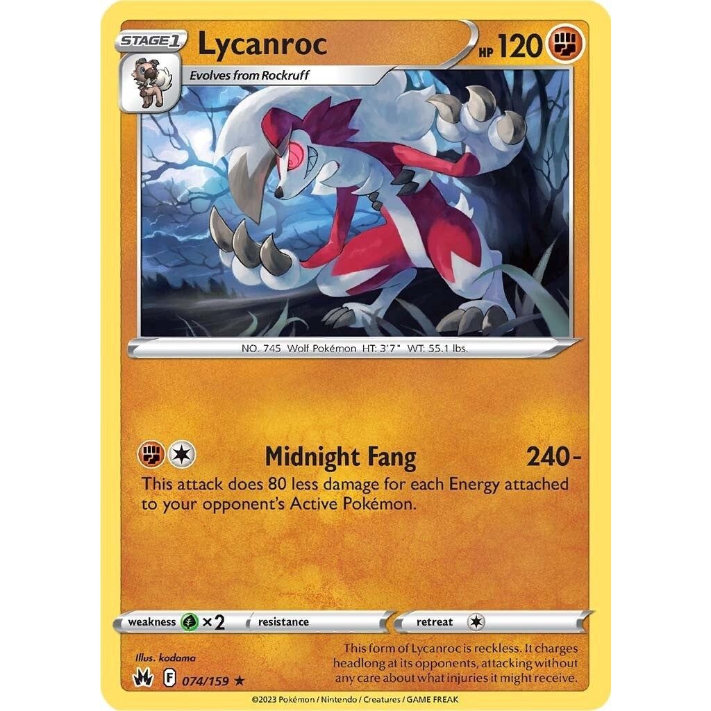 Image for Lycanroc (074/159) (CRZ) - Pokemon