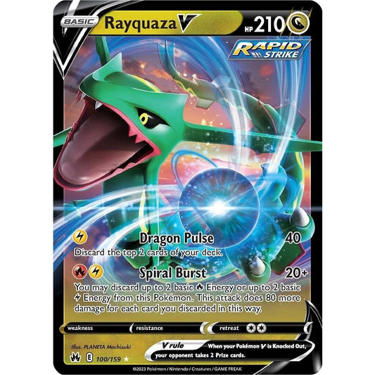 Image for Rayquaza V (100/159) (CRZ) - Pokemon