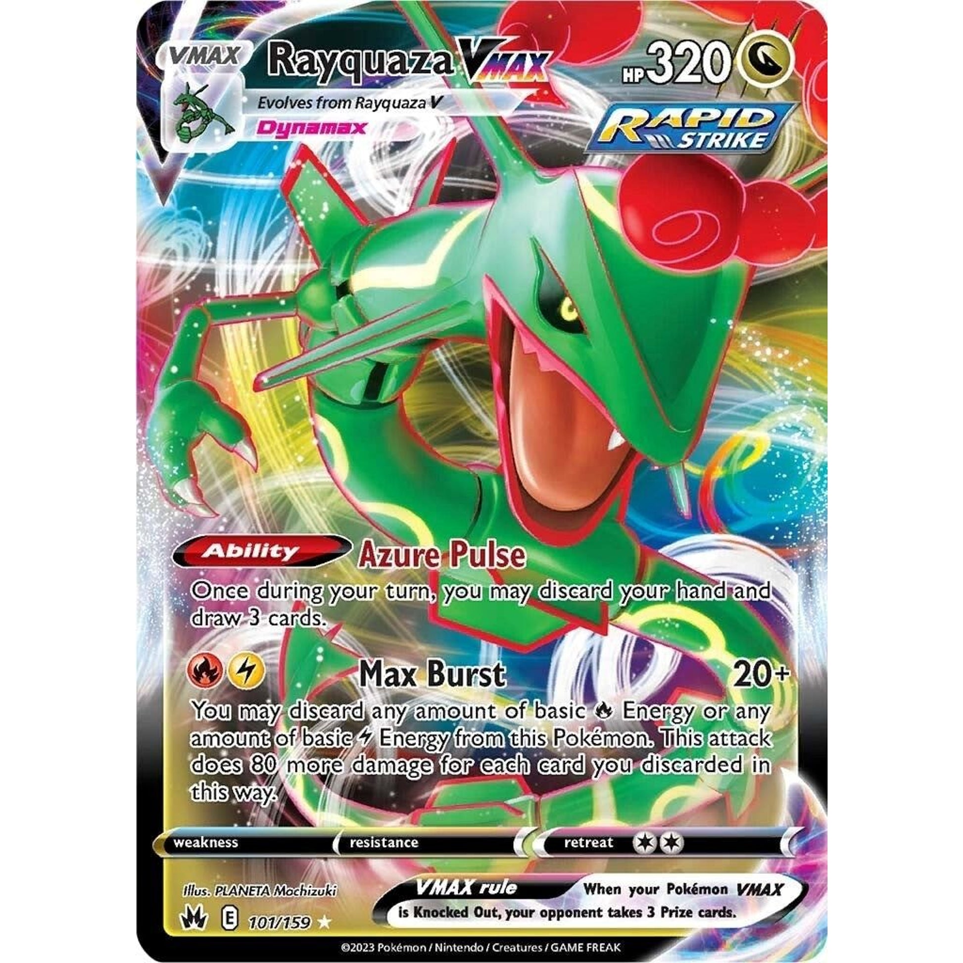 Image for Rayquaza VMAX (101) (101/159) (CRZ) - Pokemon