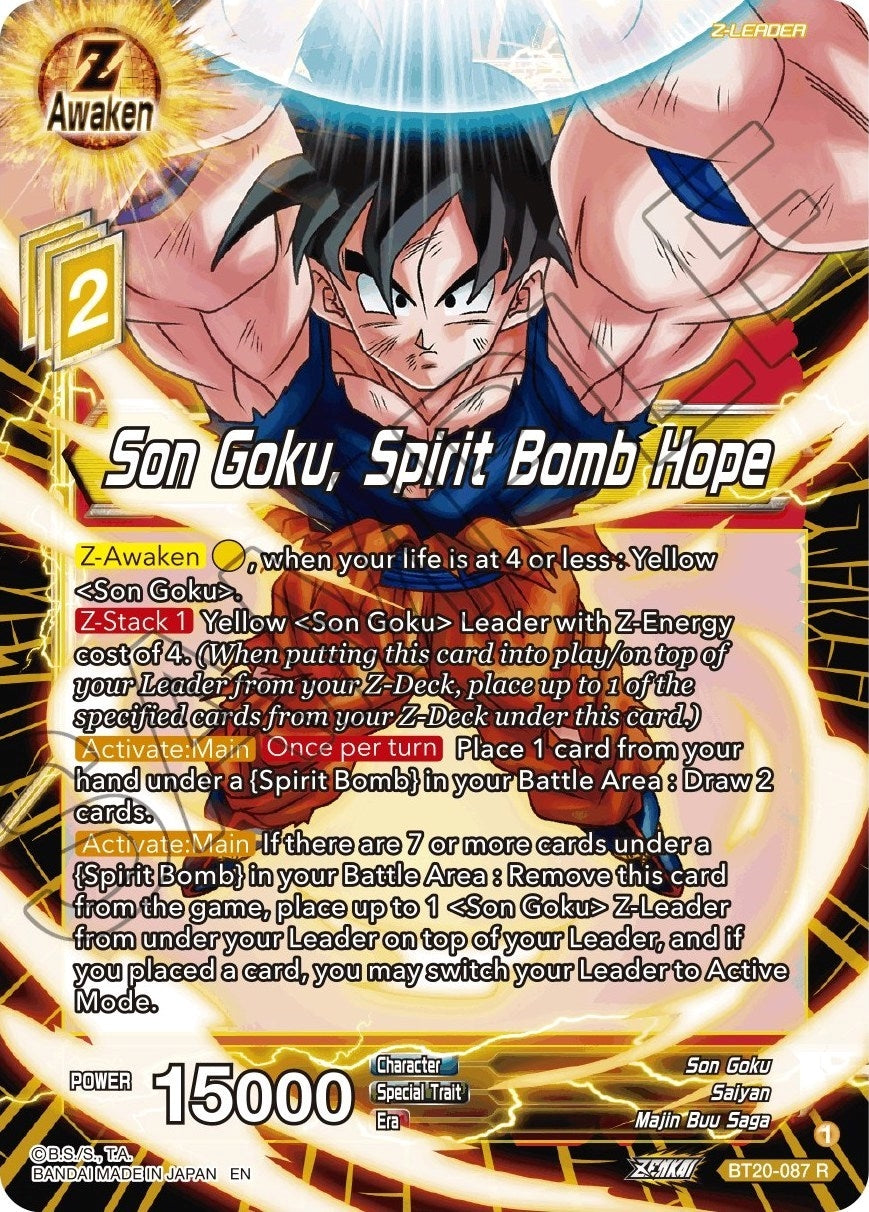 Image for Son Goku, Spirit Bomb Hope (BT20-087) (DBS-B20) - Dragon Ball Super: Masters