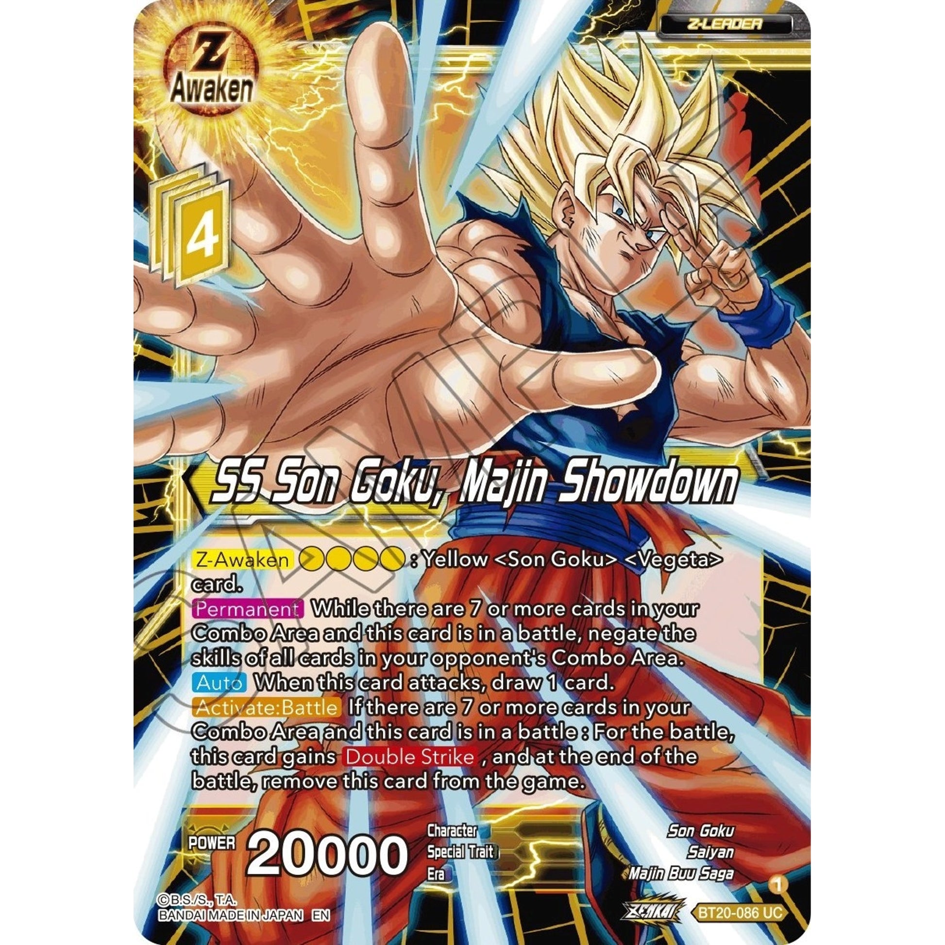 Image for SS Son Goku, Majin Showdown (BT20-086) (DBS-B20) - Dragon Ball Super: Masters