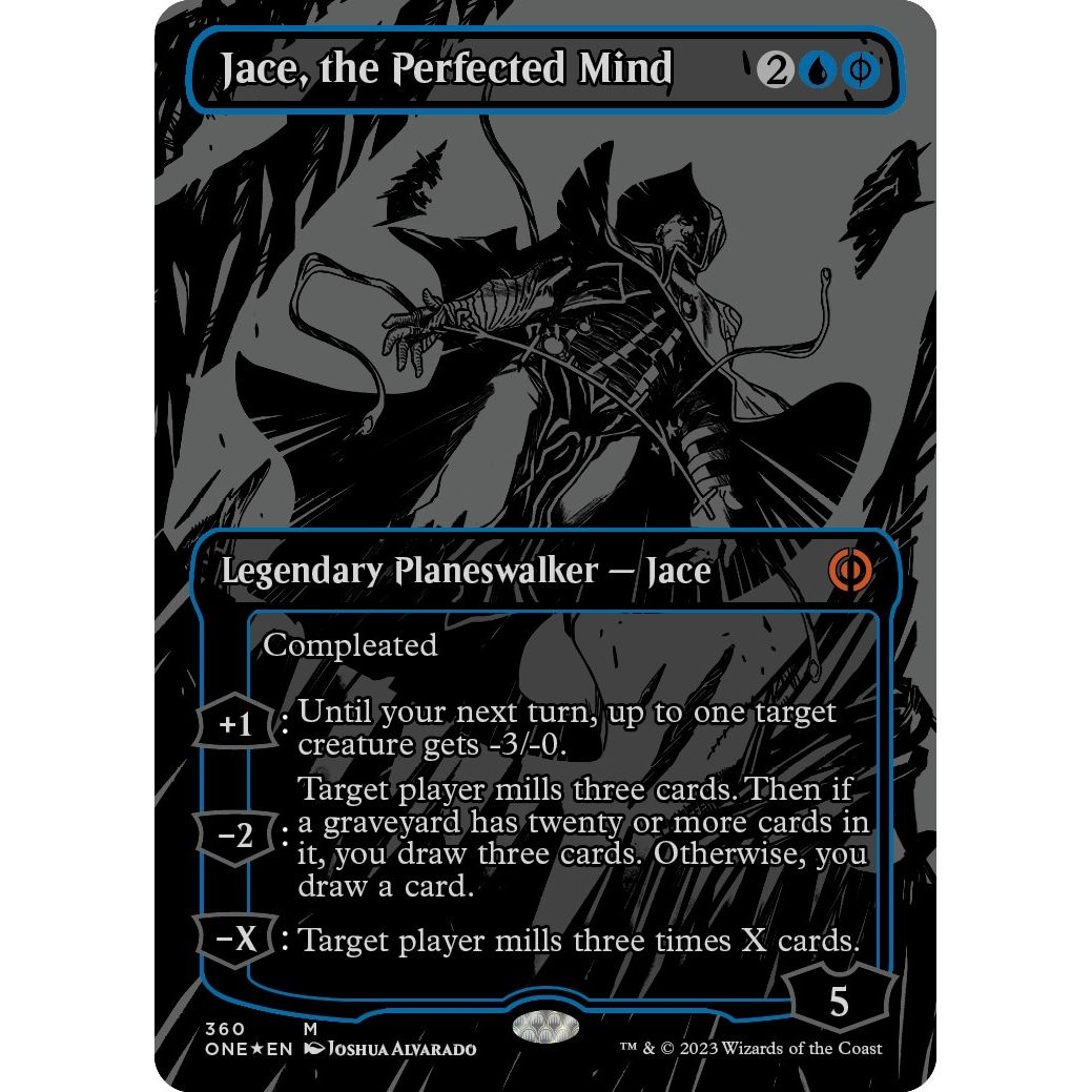Image for Jace, the Perfected Mind (Oil Slick Raised Foil) (360) (ONE) - Magic: The Gathering
