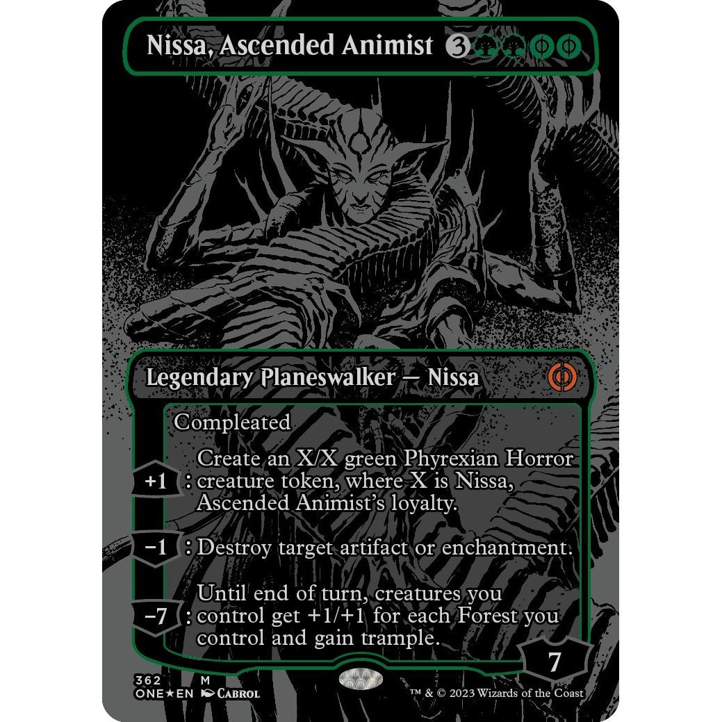 Image for Nissa, Ascended Animist (Oil Slick Raised Foil) (362) (ONE) - Magic: The Gathering