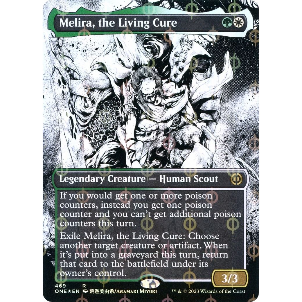 Image for Melira, the Living Cure (Borderless) (Step-and-Compleat Foil) (469) (ONE) - Magic: The Gathering