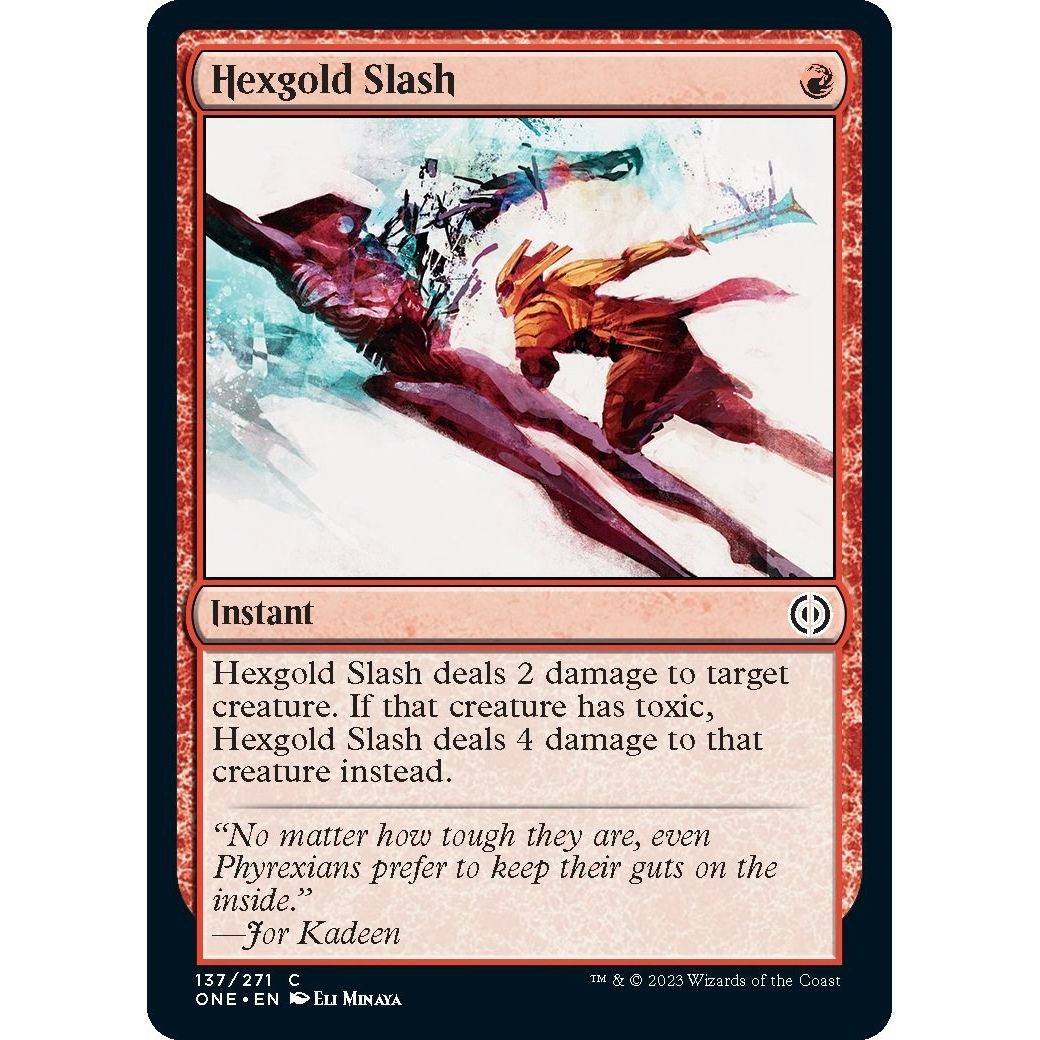 Image for Hexgold Slash (137) (ONE) - Magic: The Gathering