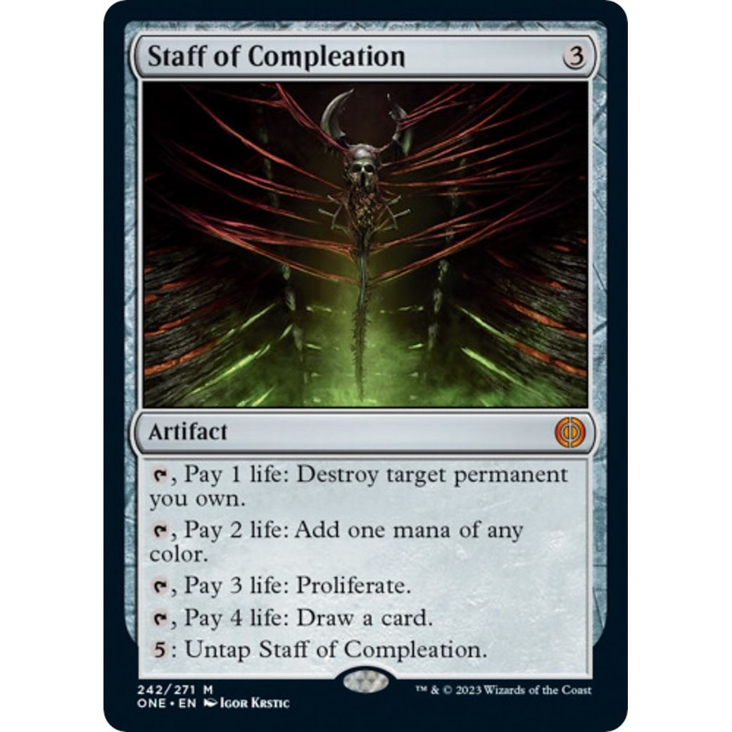 Image for Staff of Compleation (242) (ONE) - Magic: The Gathering