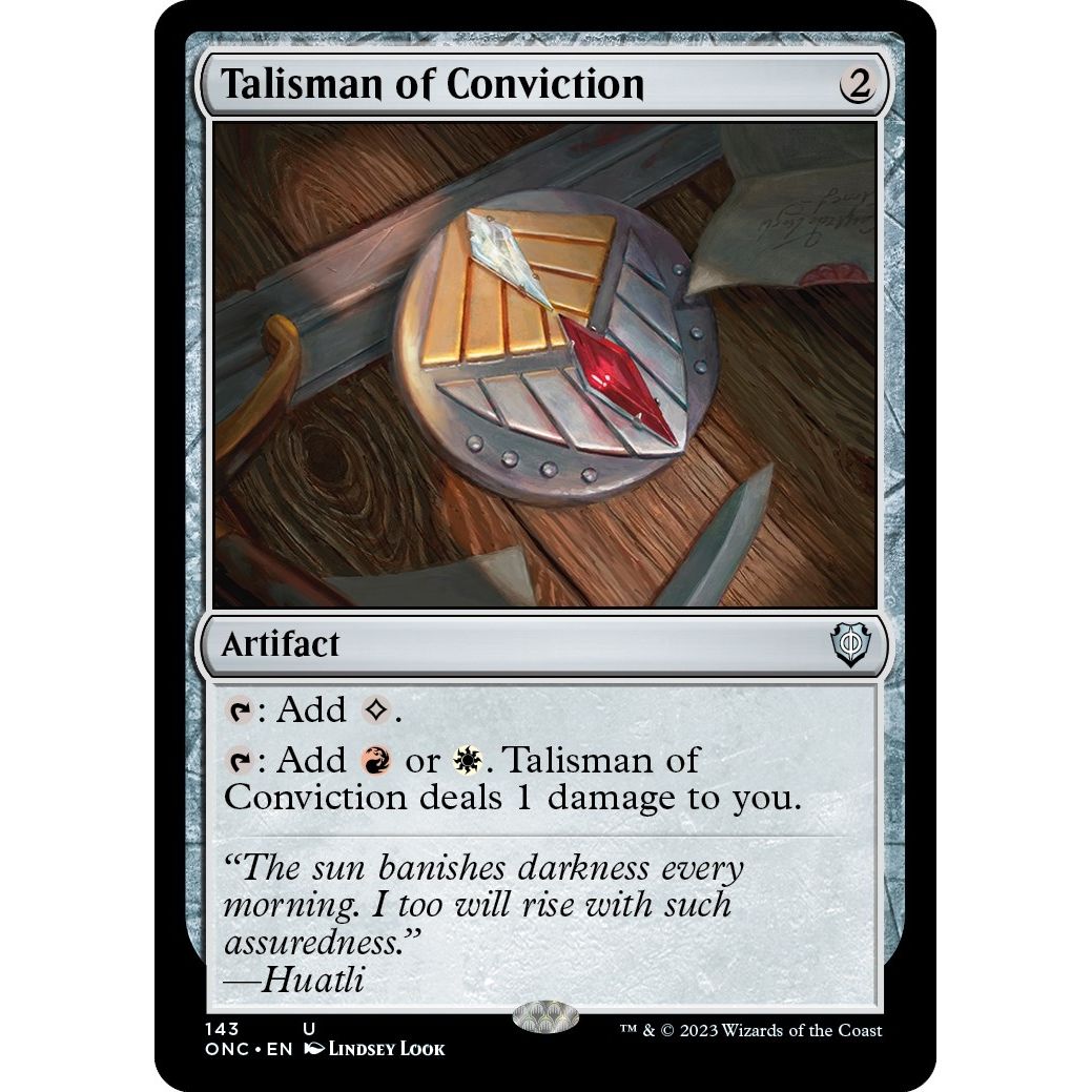 Image for Talisman of Conviction (143) (ONC) - Magic: The Gathering