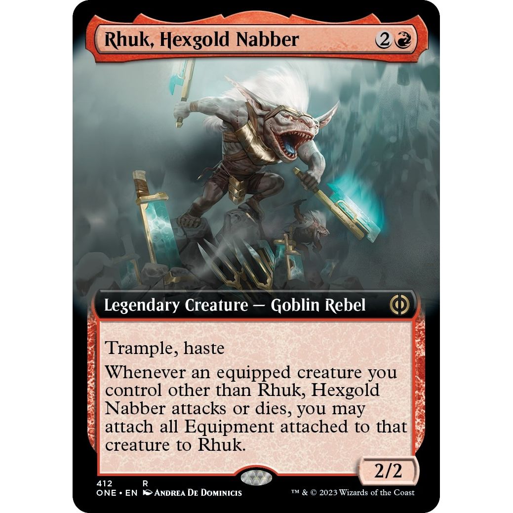 Image for Rhuk, Hexgold Nabber (Extended Art) (412) (ONE) - Magic: The Gathering