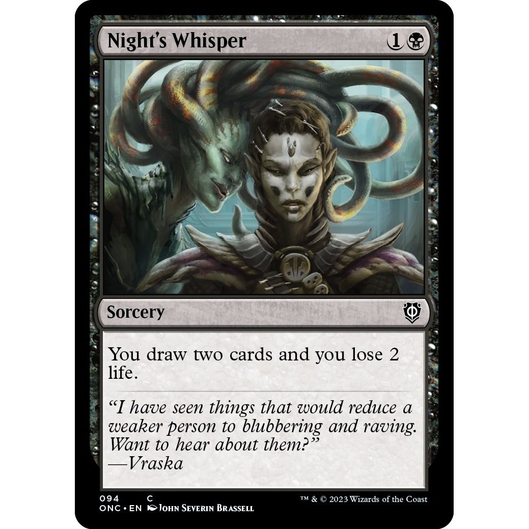 Image for Night's Whisper (94) (ONC) - Magic: The Gathering