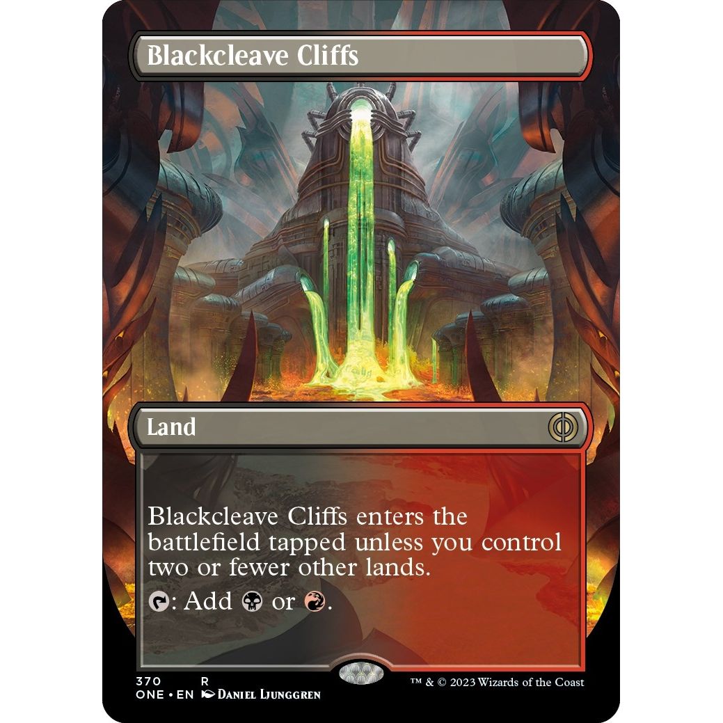 Image for Blackcleave Cliffs (Borderless) (370) (ONE) - Magic: The Gathering
