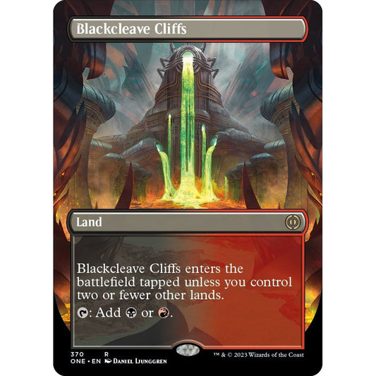 Image for Blackcleave Cliffs (Borderless) (370) (ONE) - Magic: The Gathering
