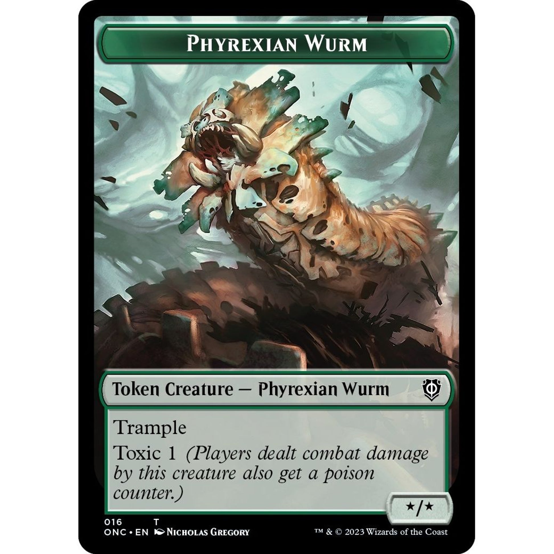 Image for Phyrexian Wurm // Phyrexian Horror Double-Sided Token (16 // 20) (ONC) - Magic: The Gathering