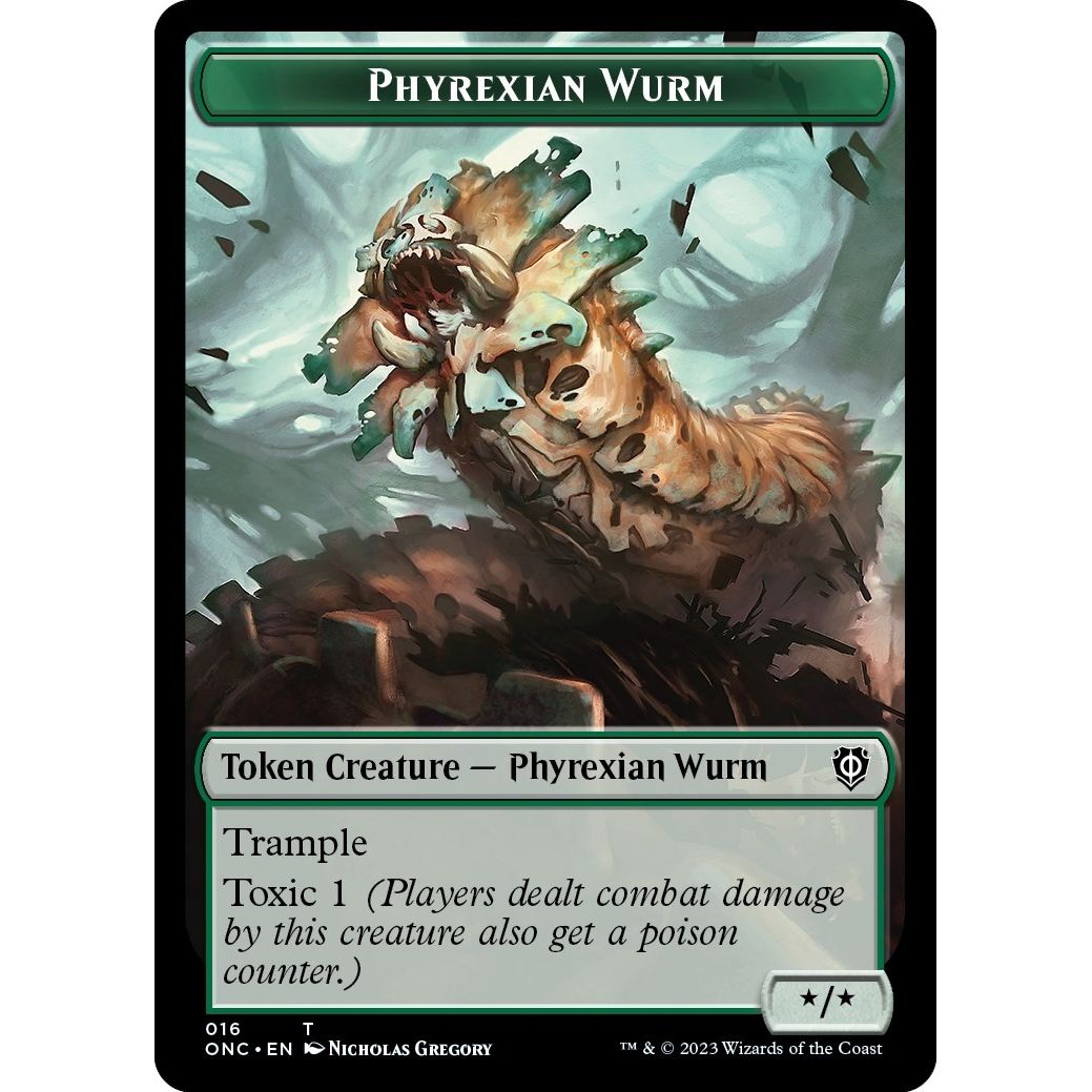 Image for Phyrexian Wurm // Phyrexian Horror Double-Sided Token (16 // 20) (ONC) - Magic: The Gathering