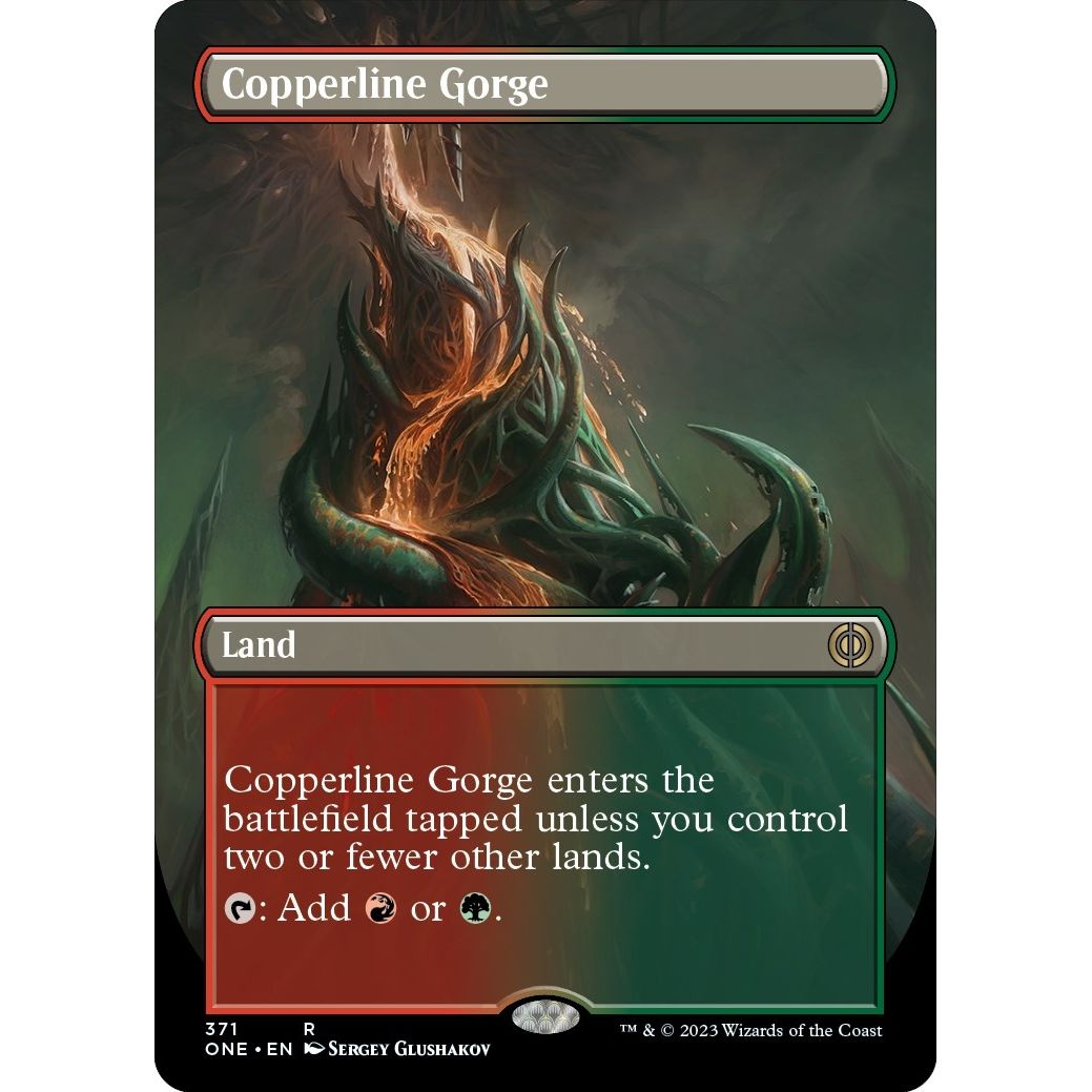 Image for Copperline Gorge (Borderless) (371) (ONE) - Magic: The Gathering
