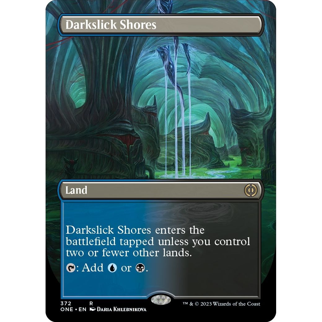 Image for Darkslick Shores (Borderless) (372) (ONE) - Magic: The Gathering