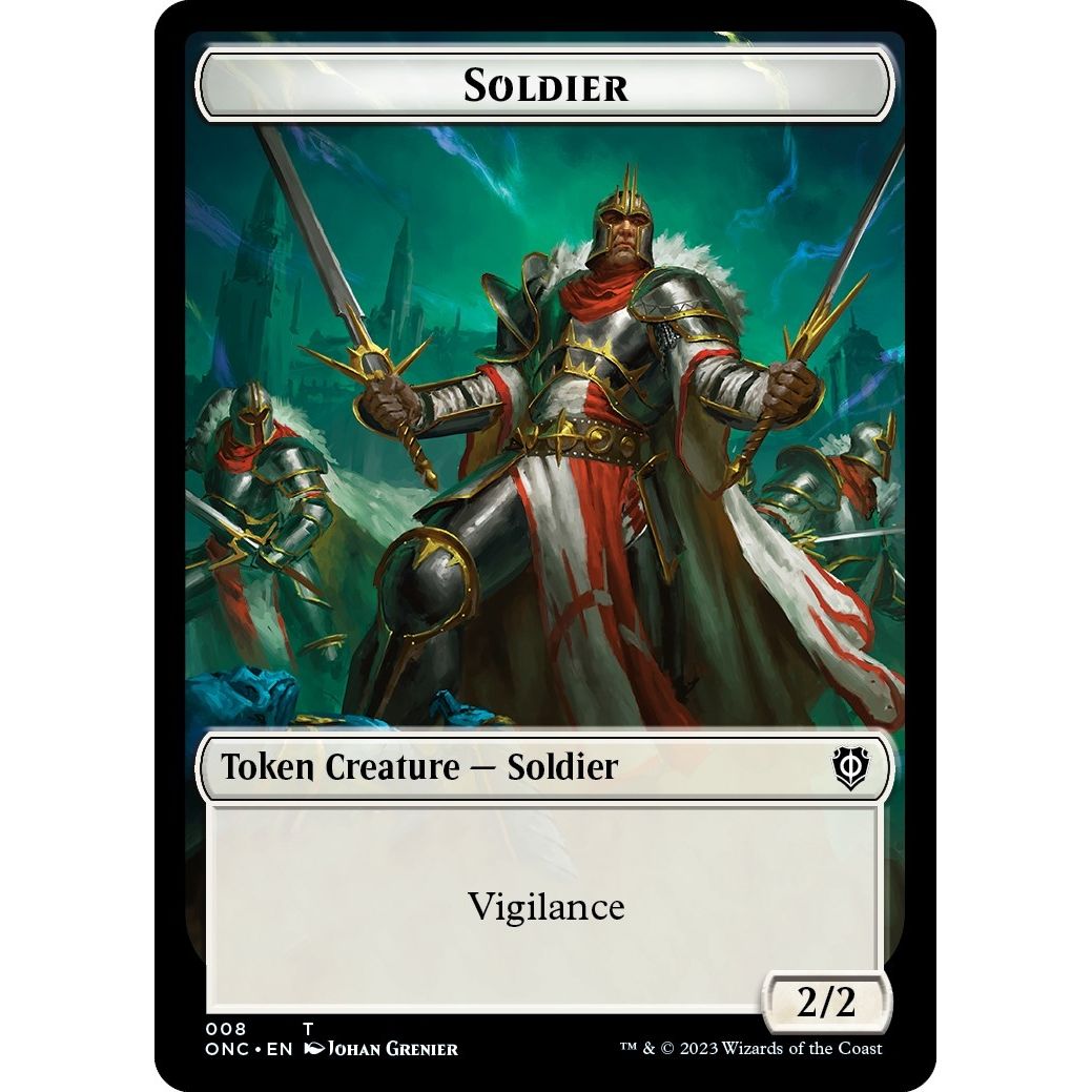 Image for Soldier (008) // Angel (003) Double-Sided Token (8 // 3) (ONC) - Magic: The Gathering