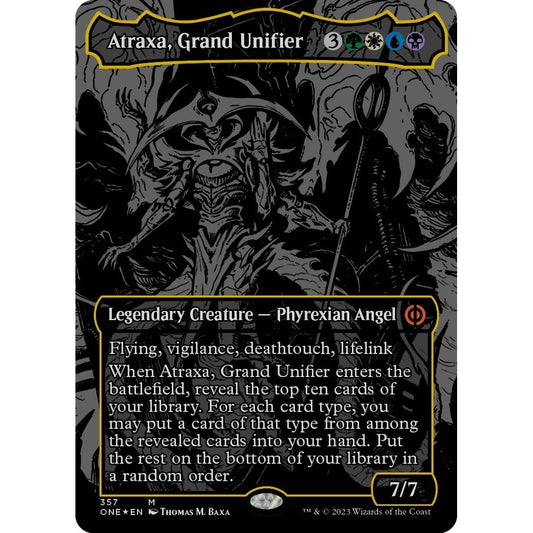 Image for Atraxa, Grand Unifier (Oil Slick Raised Foil) (357) (ONE) - Magic: The Gathering