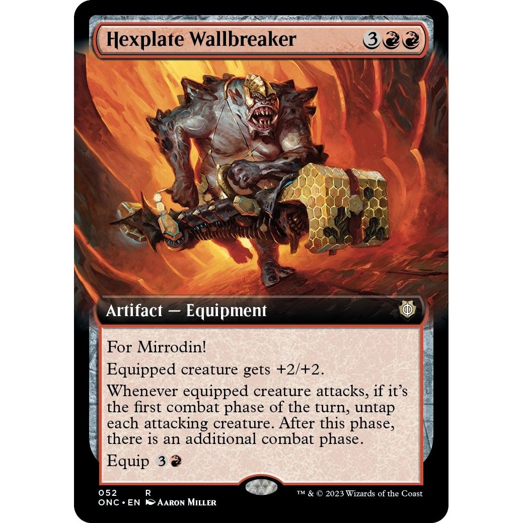 Image for Hexplate Wallbreaker (Extended Art) (52) (ONC) - Magic: The Gathering