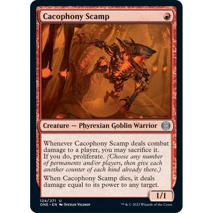 Image for Cacophony Scamp (124) (ONE) - Magic: The Gathering