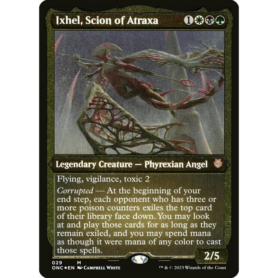 Image for Ixhel, Scion of Atraxa (Display Commander) (Foil Etched) - Thick Stock (29) (ONC) - Magic: The Gathering