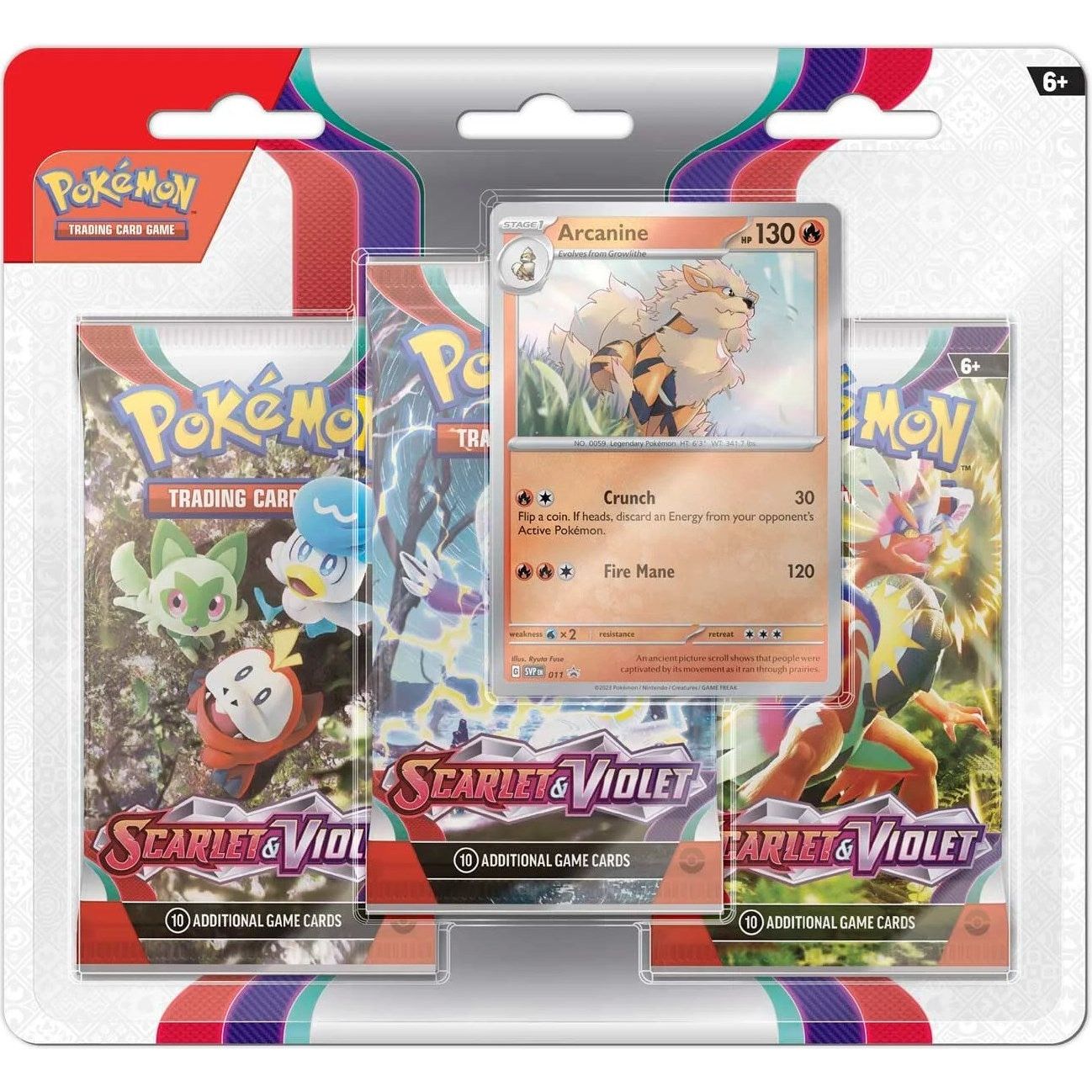 Image for Scarlet & Violet 3 Pack Blister [Arcanine] - Pokemon