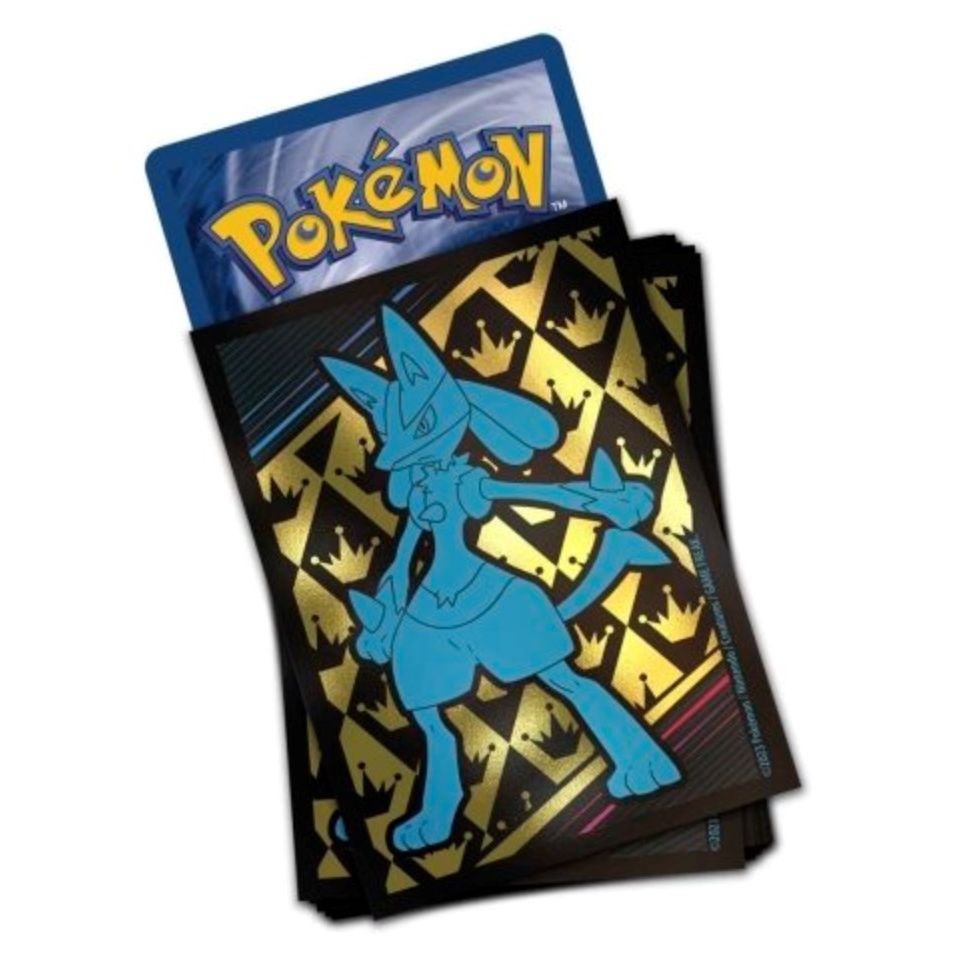 Image for Pokemon TCG: Crown Zenith Pokemon Center Elite Trainer Box Card Sleeves - Lucario (65-Pack) - Card Sleeves