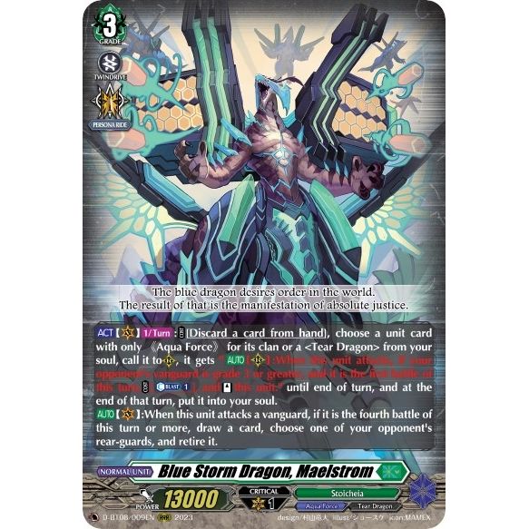 Image for Blue Storm Dragon, Maelstrom (D-BT08/009EN) (D-BT08) - Cardfight Vanguard
