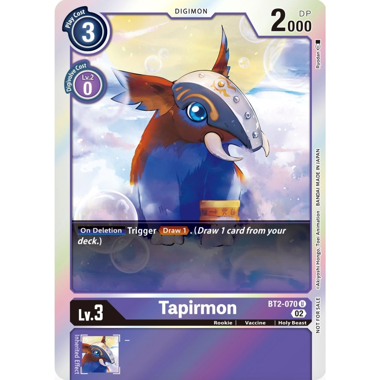 Image for Tapirmon (Official Tournament Pack Vol.8) (BT2-070 U) (BT01-03A) - Digimon Card Game