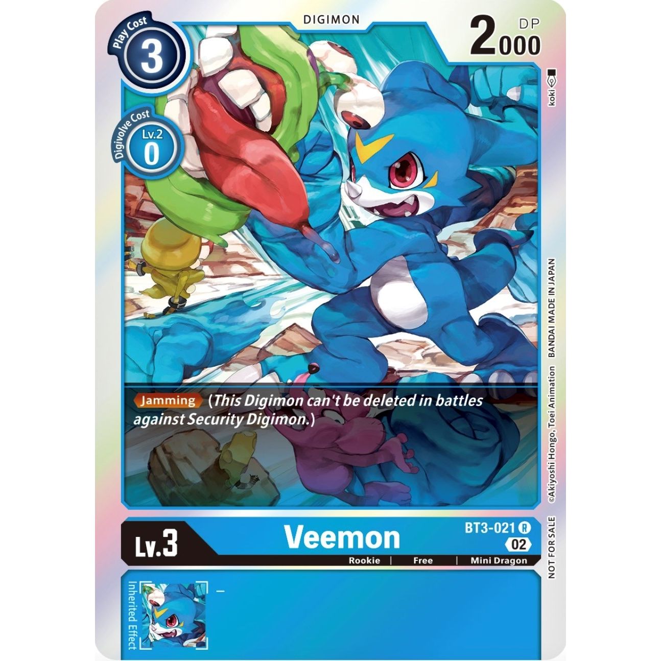 Image for Veemon - BT3-021 (Official Tournament Pack Vol.8) (BT3-021 R) (BT01-03A) - Digimon Card Game